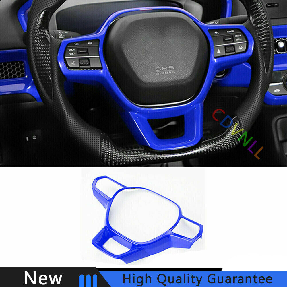 For Honda Civic 11th 2022-2023 Bright Blue Car Steering Wheel Decor Cover Trim