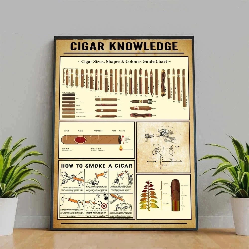 Cigar Knowledge Wall Art Poster No Frame