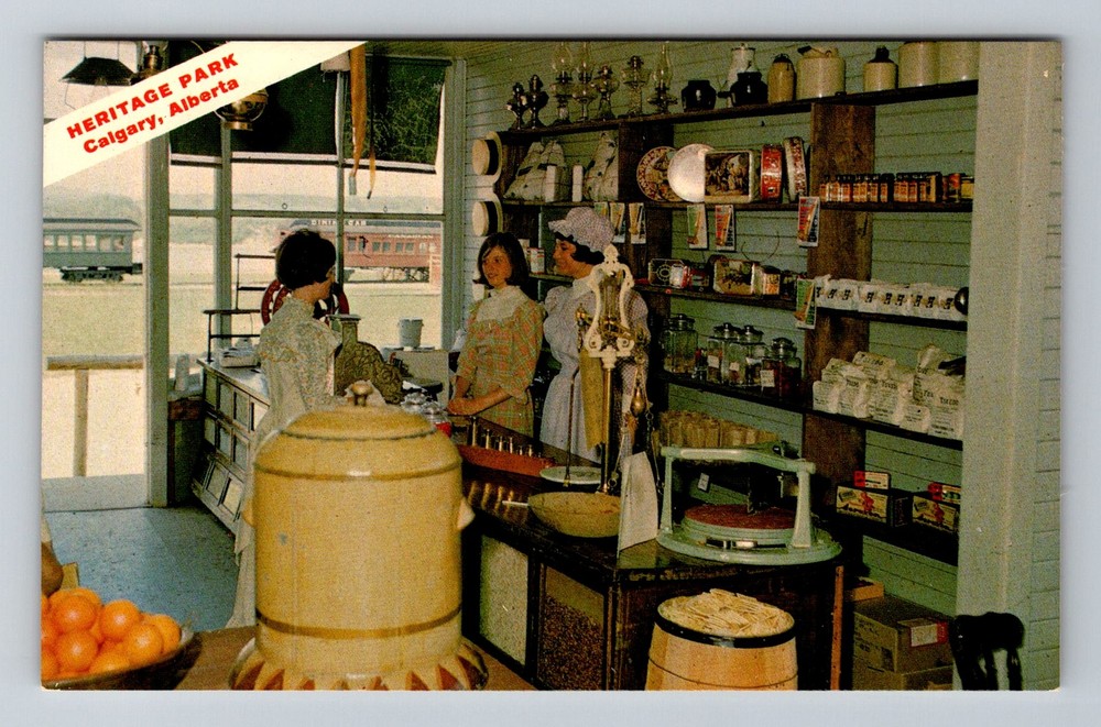 Canada- Calgary Alberta Heritage Park General Store Souvenir PC Vintage Postcard