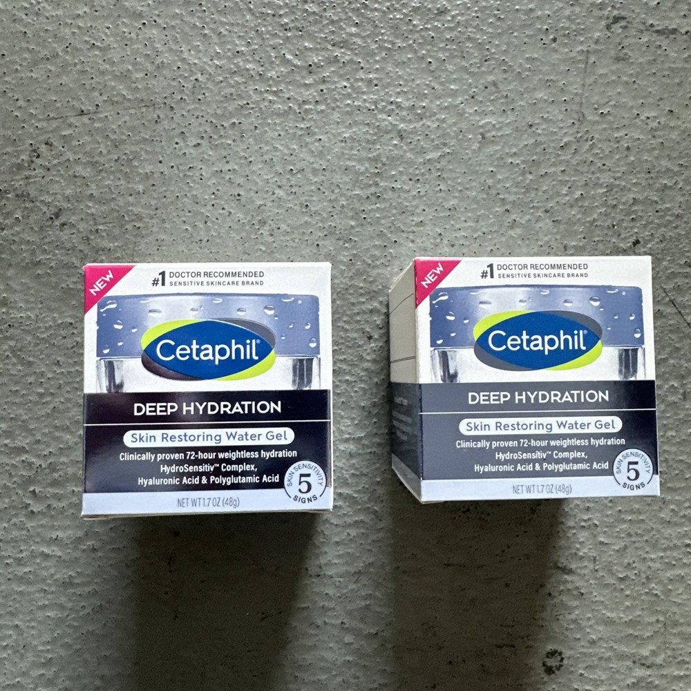 2 Pack: Cetaphil Deep Hydration Skin Restoring Water Gel  1.7oz ea Free Shipping