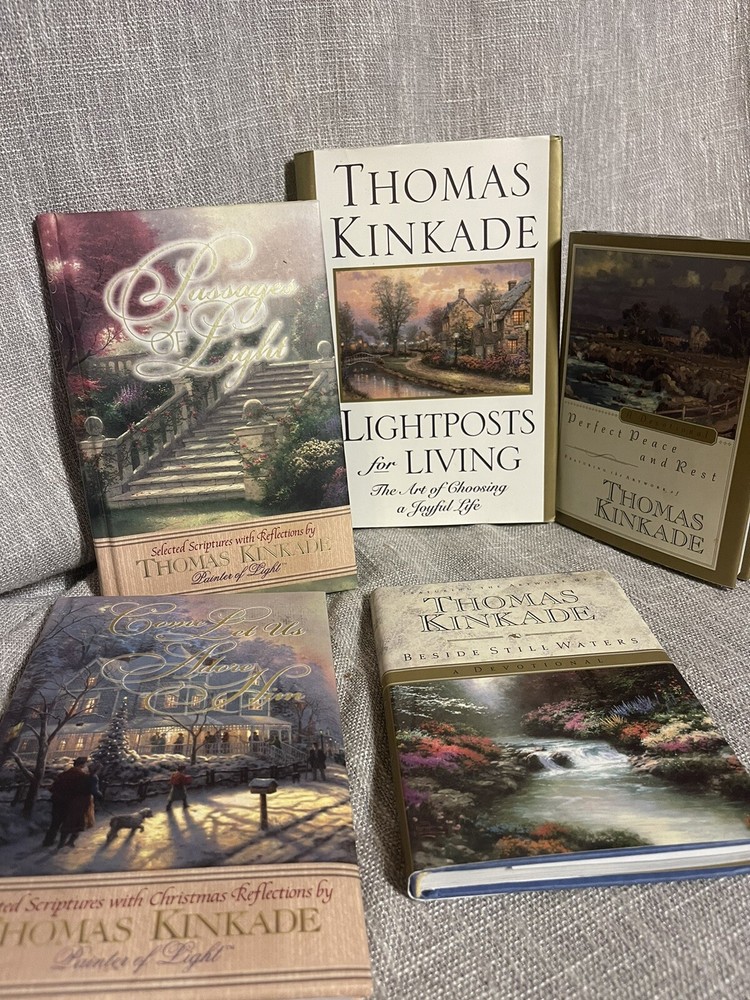 Thomas Kincade Lot Of 5 Books Hardcover Beside Still Waters Passages Of Light
