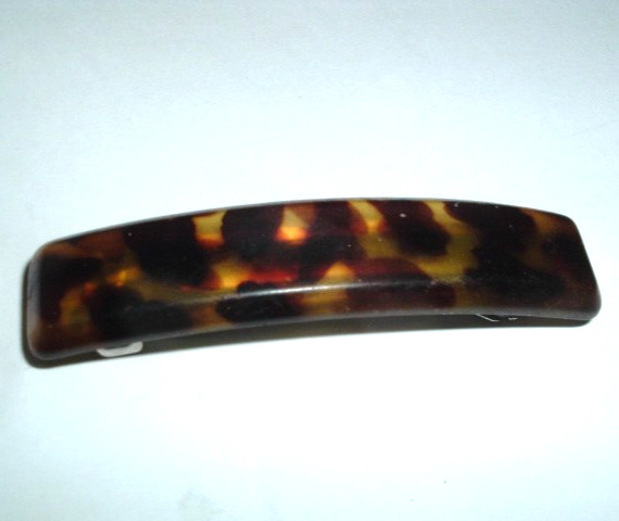 Vintage Classic Faux Tortoise Hair Barrette 3.5