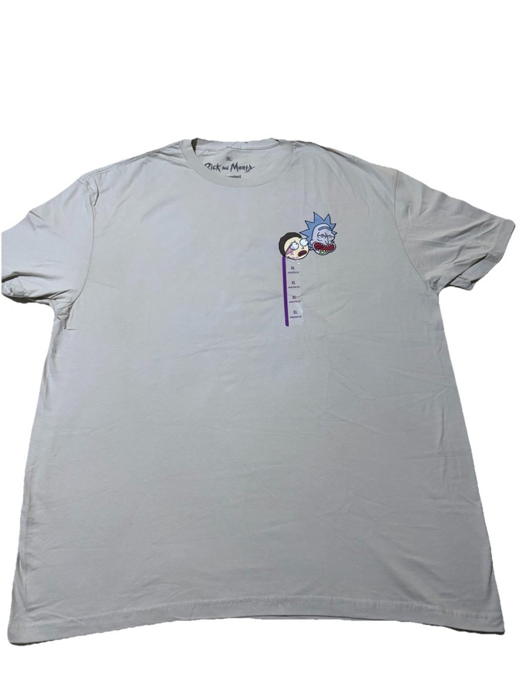 Rick and Morty T Shirt Mens XL Beige Cartoon Network Adult Swim Graphic Tee NWT
