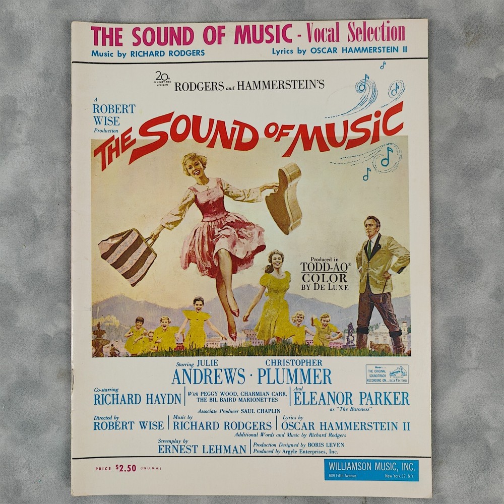 1960s Sound of Music Film Vocal Selection Sheet Music Rodgers Hammerstein Julie!