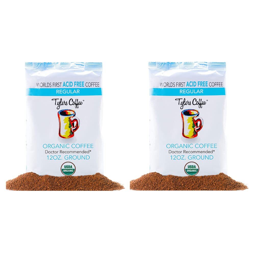 Tyler’s Acid Free Organic Ground Coffee - 100% Arabica Full Flavor - Neutral pH-image