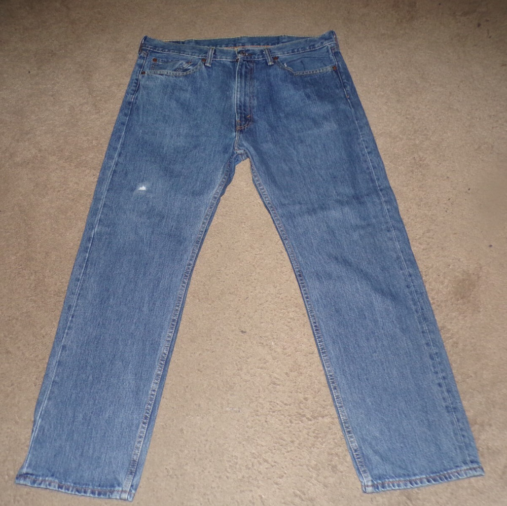 Levi Levis 505 Regular Fit Mens Jeans Size 38 X 30 Red Tab