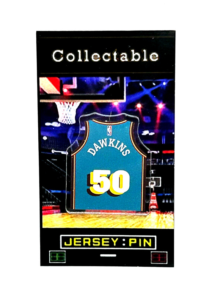 Detroit Pistons Darryl Dawkins jersey lapel pin-Classic DP Collectable