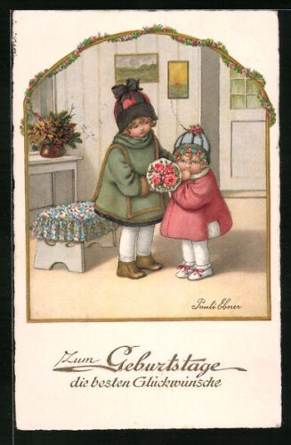 Paul Ebner Two Children Bouquet