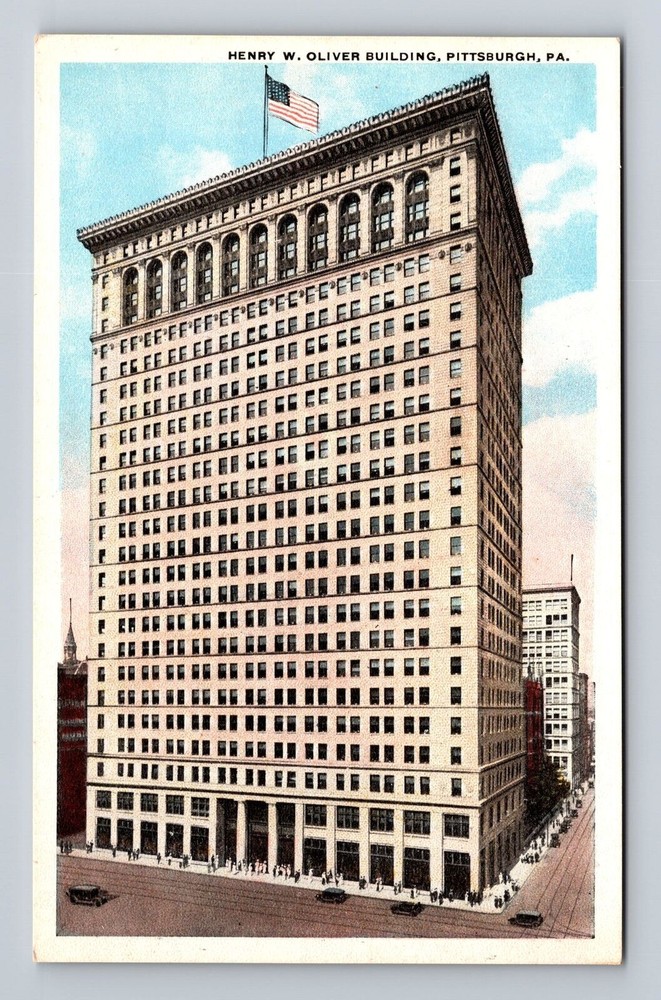 Pittsburgh PA-Pennsylvania, Henry W Oliver Building, Vintage Postcard
