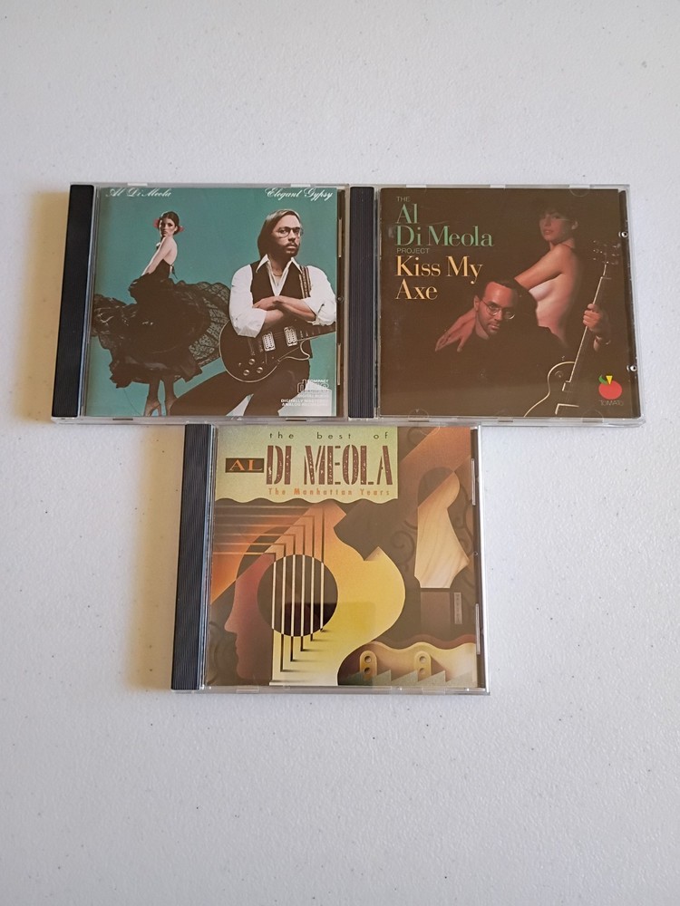 Lot Of 3 AL DI MEOLA CDs - Elegant Gypsy, Kiss My Axe, The Best Of AL DI MEOLA*