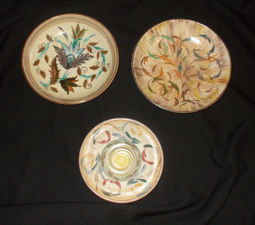 BOURNE DENBY BOWLS HANDPAINTED SIGNED GLYN COLLEDGE - SELECT BOWL 19.5-24CM DIA