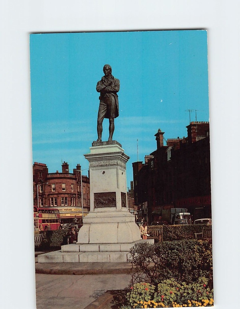 Postcard Robert Burns Statue Ayr Scotland