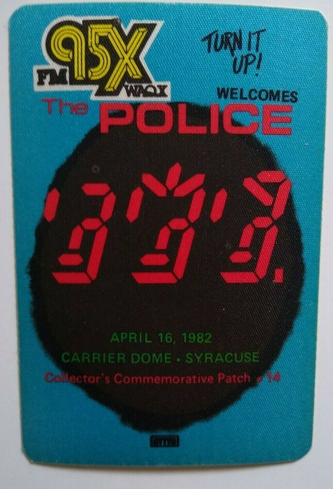 The Police Backstage Music Pass Original 1982 Ghost In The Machine Rock Concert