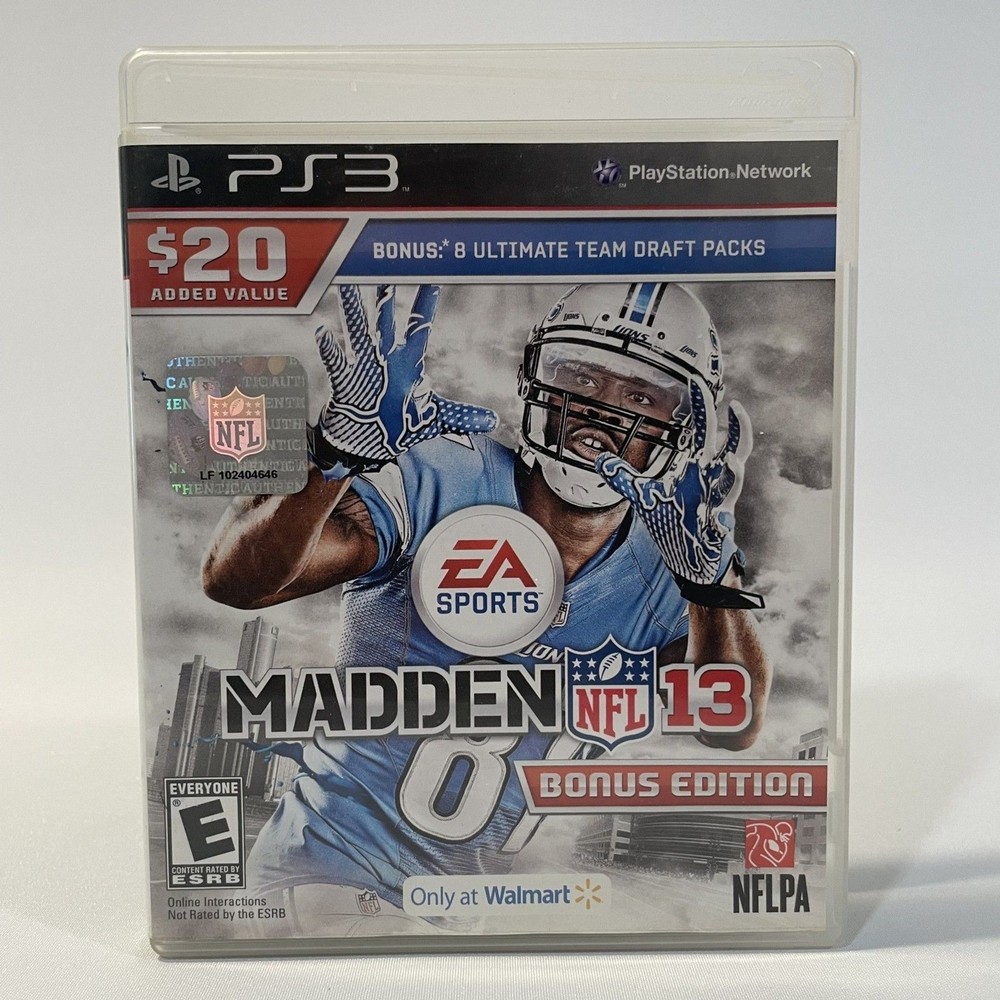 Madden NFL 13 Bonus Edition Sony PS3 PlayStation 3 Football Video Game Walmart