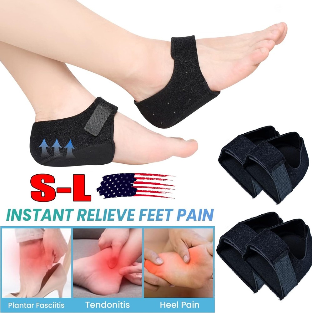 New Plantar Fasciitis Heel Cups Heel Pain Heel Spur Cracked Heels Women Men US