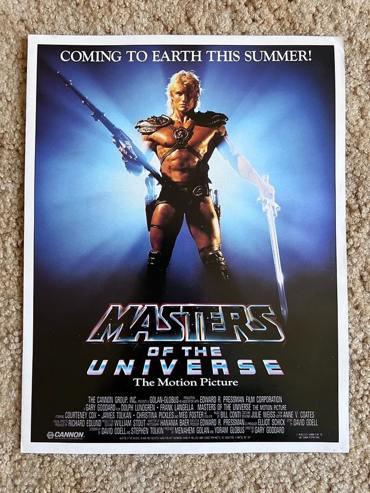 Masters of the Universe 1987 Movie Program 8.5x11 Dolph Lundgren