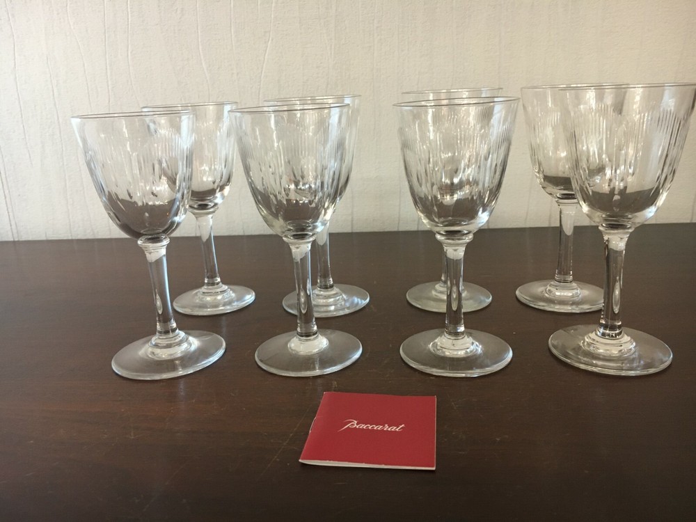 8 White Wine Glasses In Baccarat Crystal (Price Per Unit)