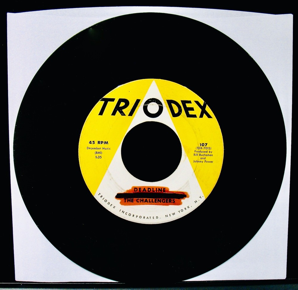 THE CHALLENGERS: Deadline~1961 Surf Rock 45~TRIODEX #107