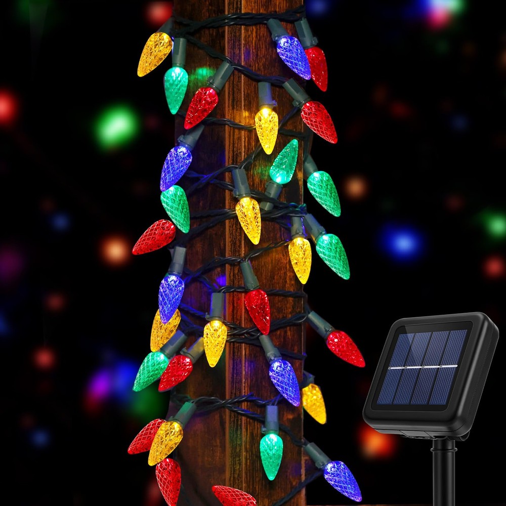 Solar Powered Christmas Lights for Outside, Solar Outdoor Xmas Lights with 10...