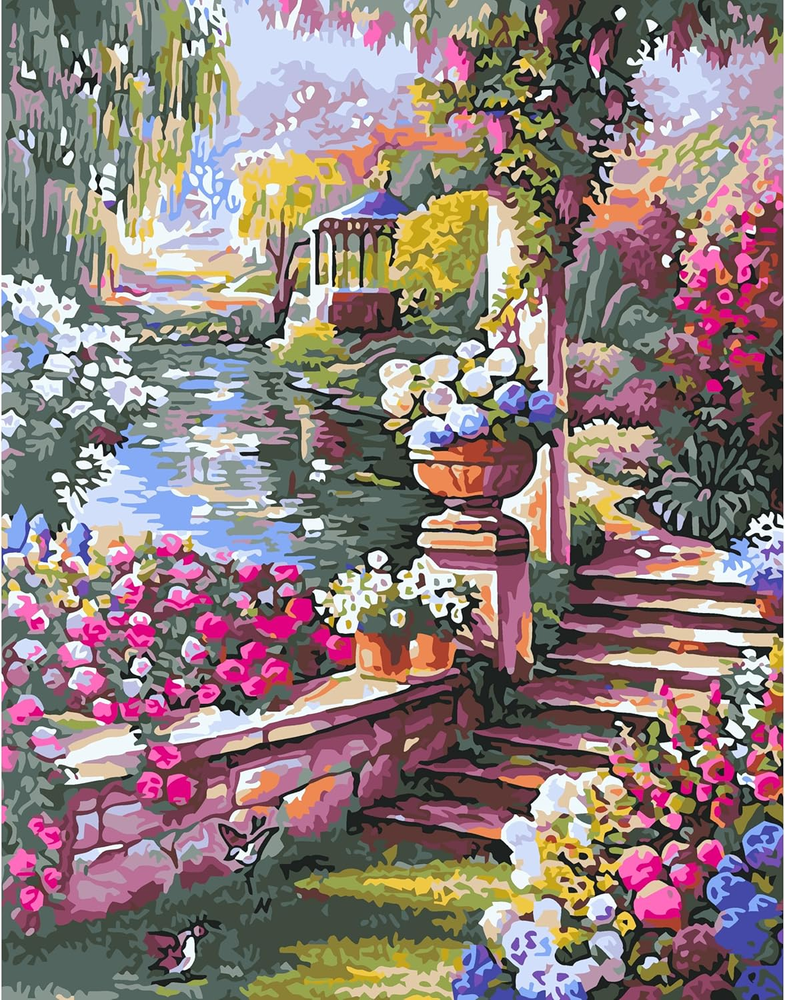 Scenery Paint by Numbers Kit,Landscape Paint by Number Kits for Adults,Scenery A