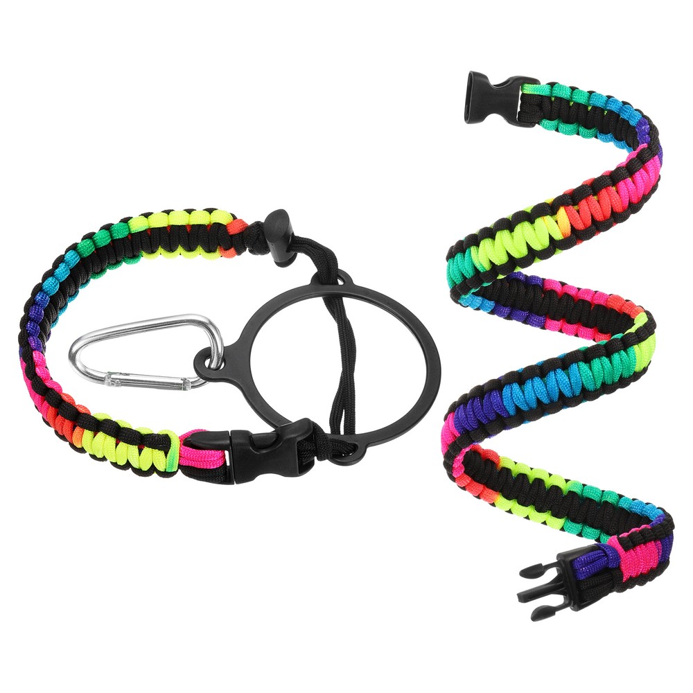 Paracord Handle, Water Bottle Handle Strap, Rainbow