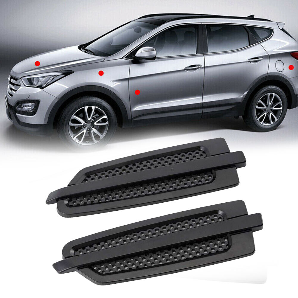 2x Car Side Air Flow Vent Hole Fender Cover Intake Grille Sticker Accessories