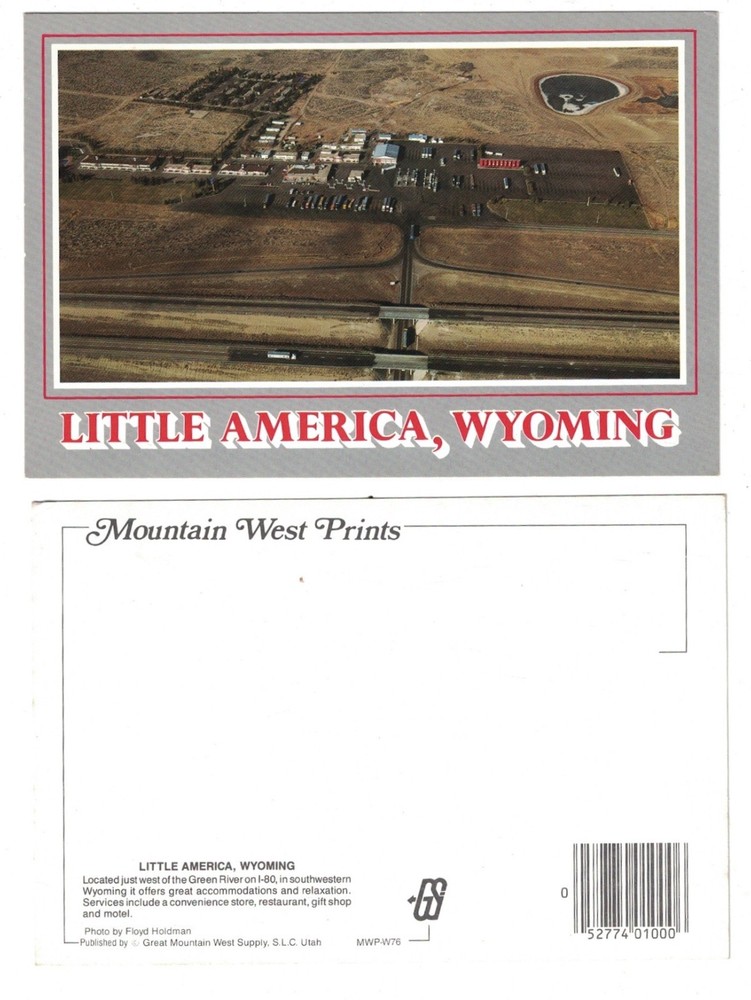 Vintage Postcard Aerial View Of Little America Wyoming