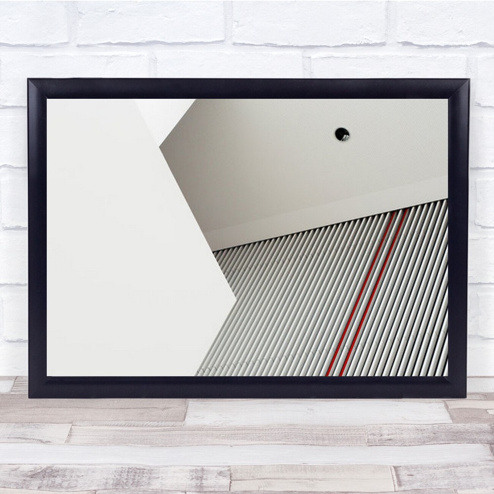 Philharmonic Szczecin Celling Red Angle Corner Abstract Lines Wall Art Print