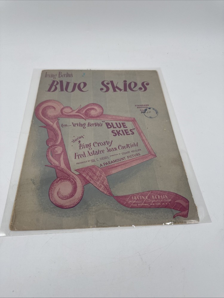 Vintage Sheet Music 1927 Irving Berlin's Blue Skies