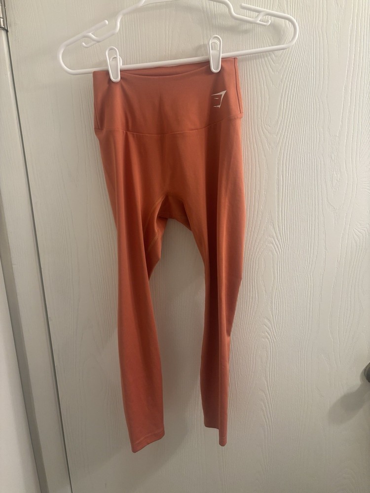 Gymshark Peach Orange Fitness Seamless Leggings Women Size Small