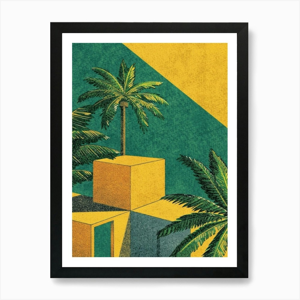 Palm Trees 59 Framed Canvas Art Print Wall Decor Poster Picture