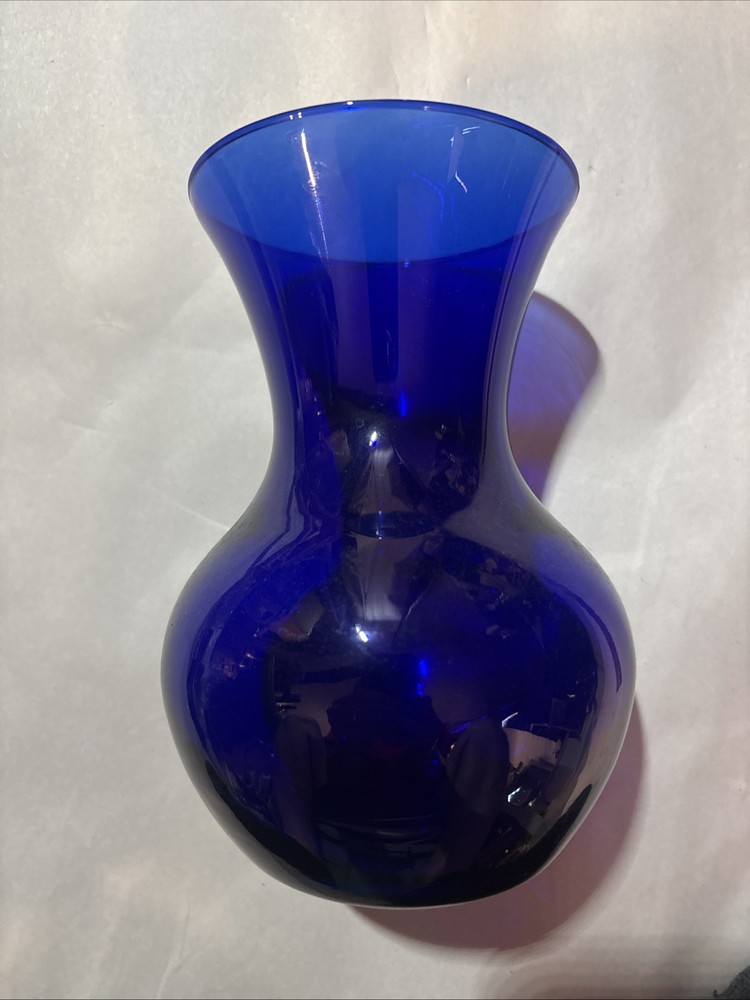 Vintage Cobalt Blue Glass Vase