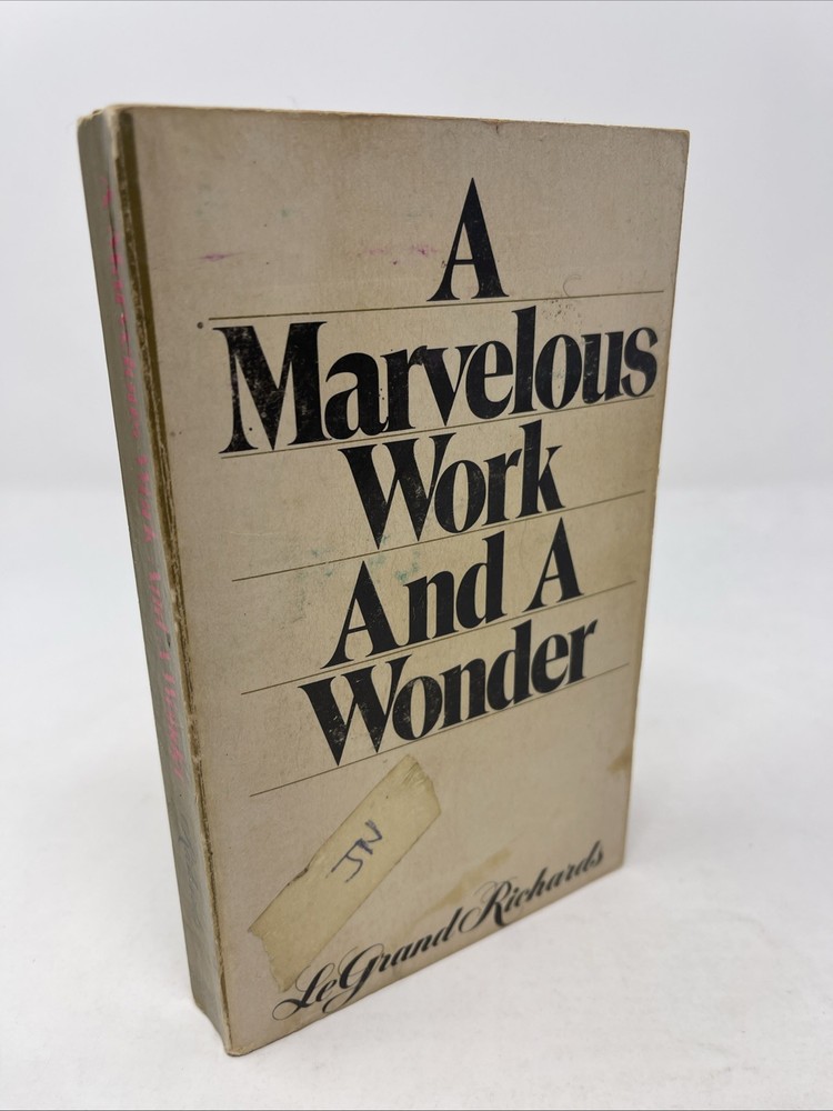 A Marvelous Work and a Wonder by LeGrand Richards 1978 Paperback. LDS. 3e12