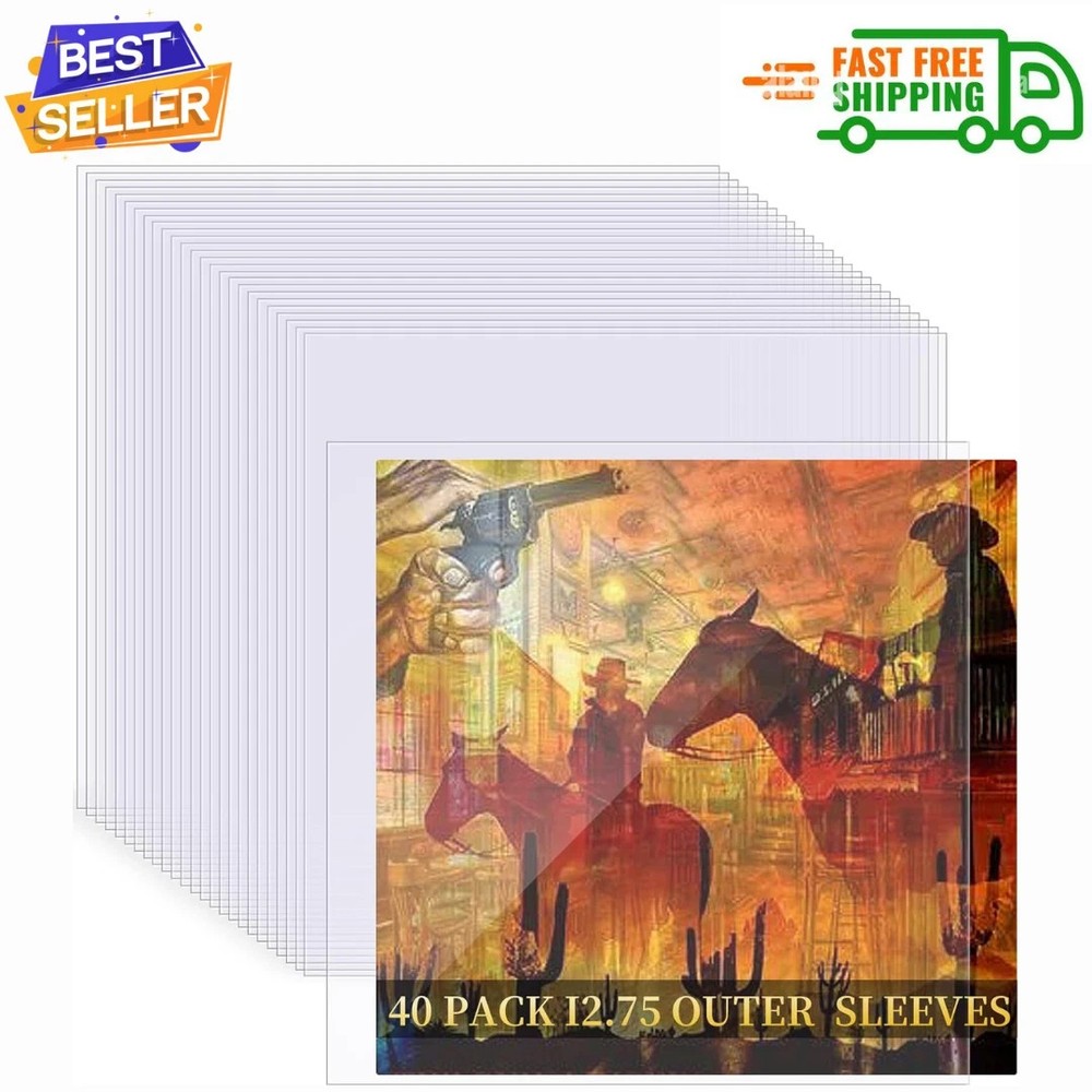 30 Pack 4 Mil Thick Vinyl Sleeves, 12.75