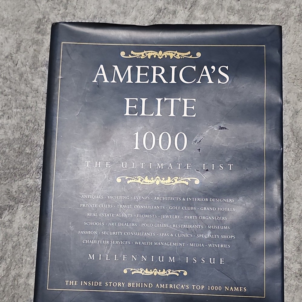 America's Elite 1000 Ultimate List Millennium 2000 Hardcover w/ Dust Jacket