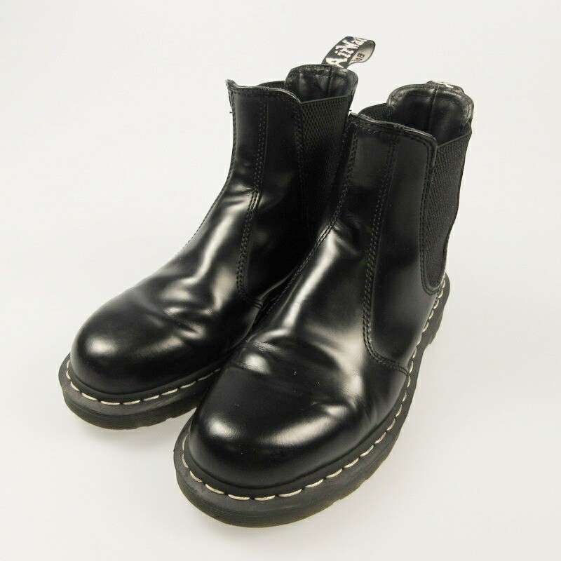 Vintage Dr. Martens 2976 White Stitch Leather Chelsea Boots UK7 26.0cm