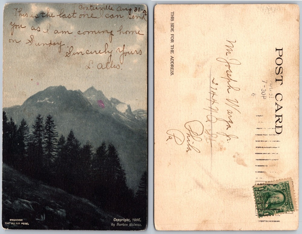 Engadine Mountain Peaks Postcard