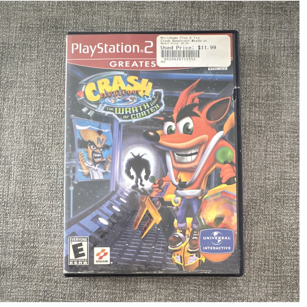 Crash Bandicoot: The Wrath of Cortex PS2. Manual Included. TESTED - WORKING. CIB