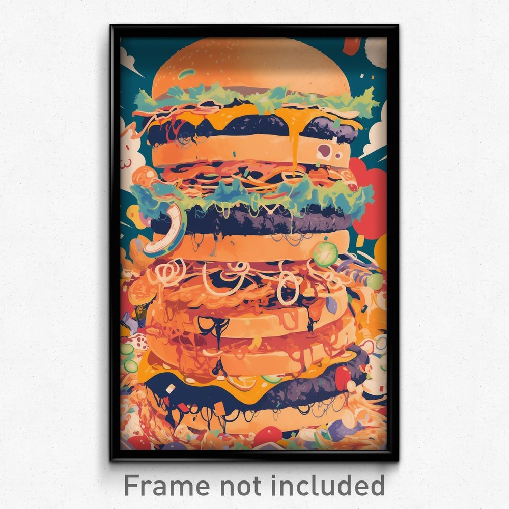 Vintage Indonesian Movie Poster Art Print - Pristine Hamburger Retro Film