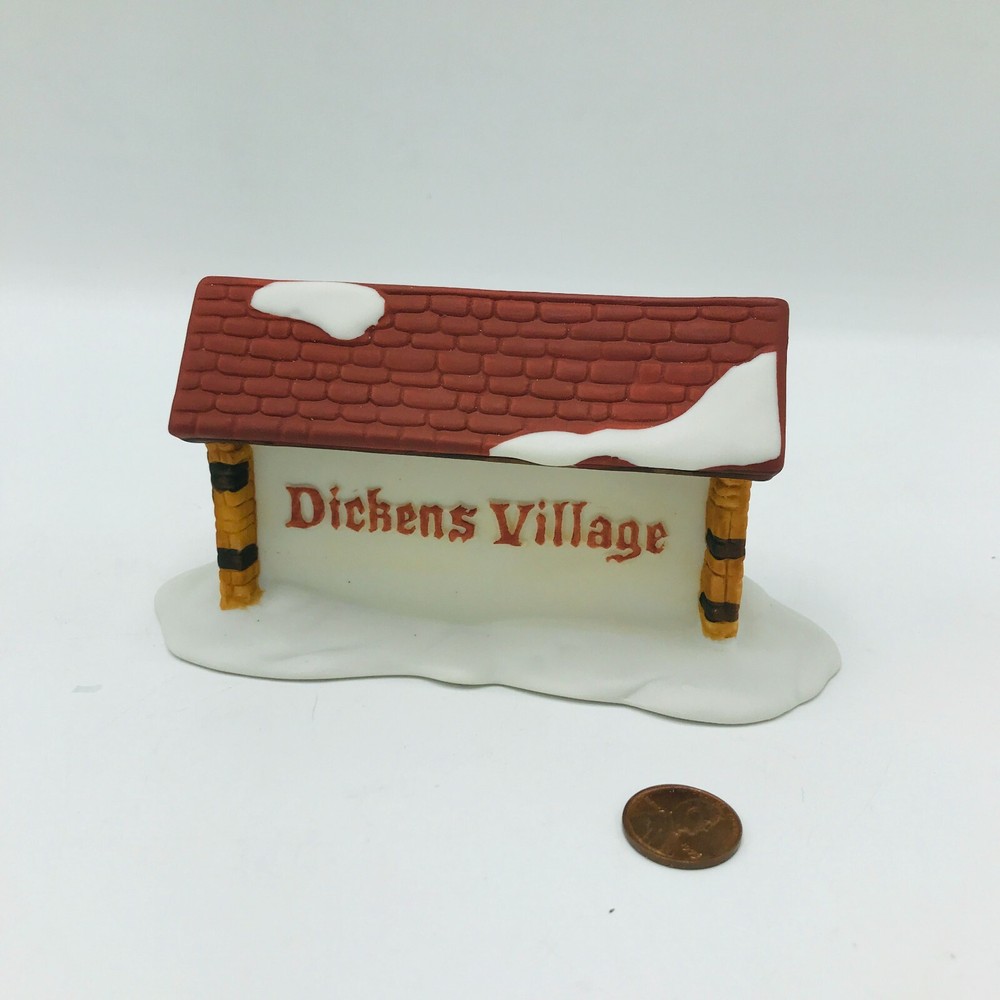 Department 56 Dickens Village Porcelain Sign by Jiean Fung 65692 Collection  