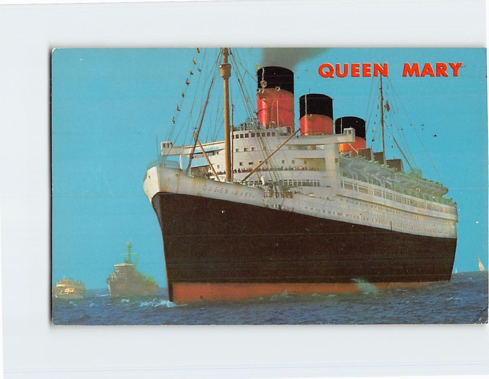 Postcard Queen Mary Ocean Liner