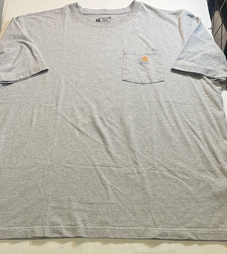 Carhartt Men's Short Sleeve Crew Neck T-Shirt XL, Gray, Pocket