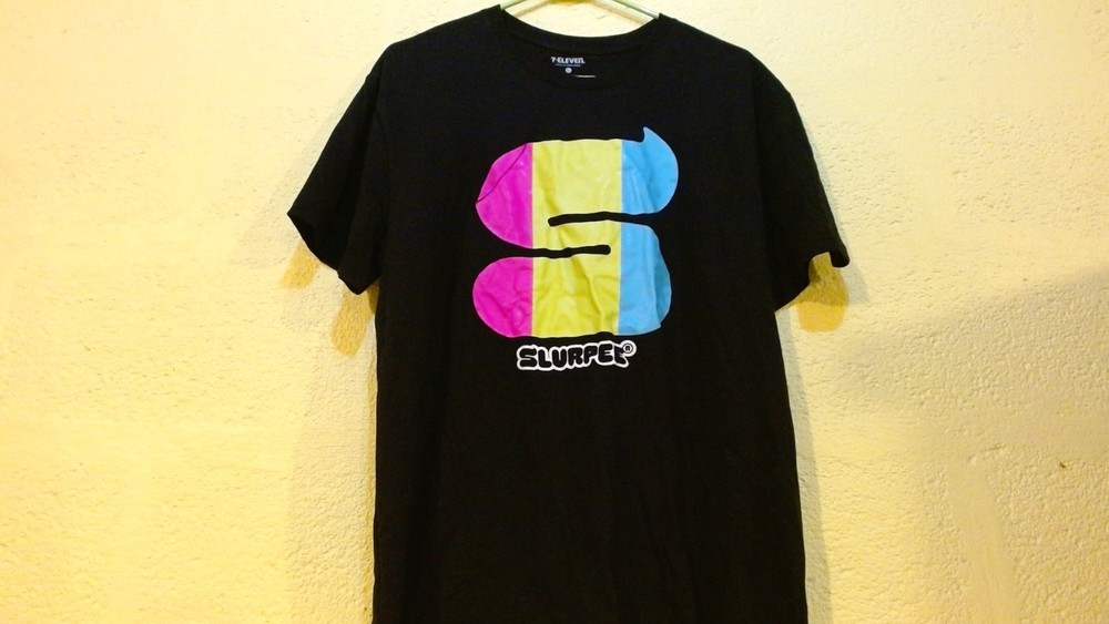 7-Eleven Slurpee Logo Men's T-Shirt Color Black Size Large