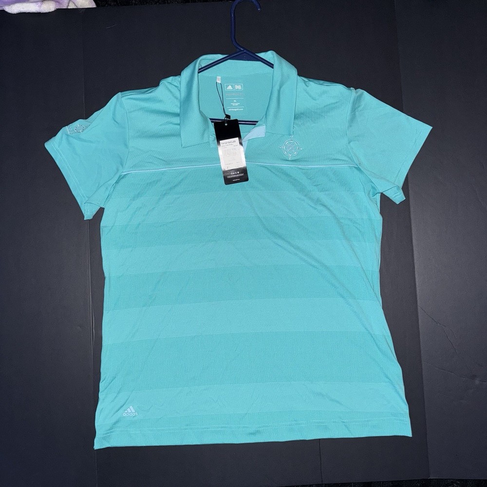 adidas Women's Turquoise Golf Polo Shirt XL Collared Short Sleeve
