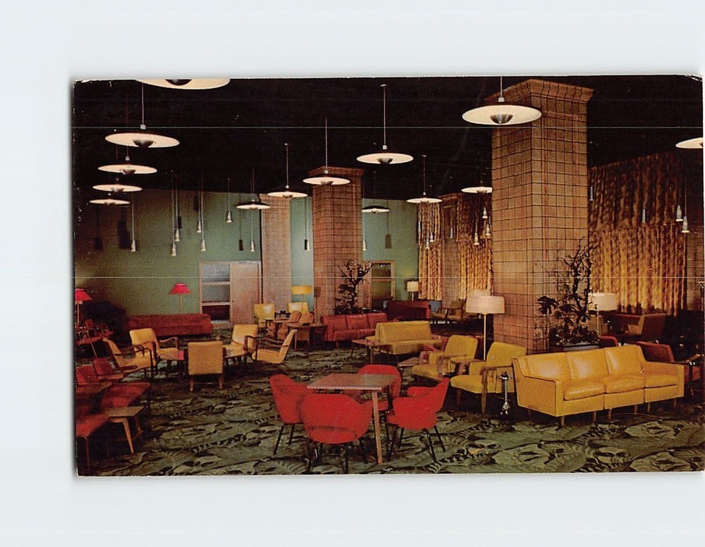 Postcard Main Lobby YMCA Hotel Chicago Illinois USA