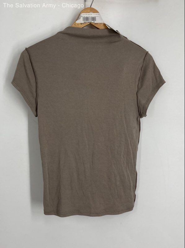 We The Free Womens Nude Cotton Blend Short Sleeve T-Shirt Top Size Medium