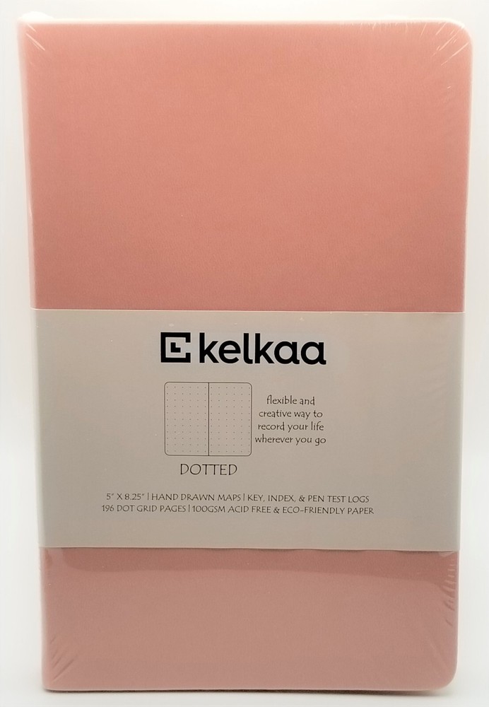 New Hardcover Dotted Journal Notebook A5 196 Acid Free 100 GSM Pages Blush Pink-image