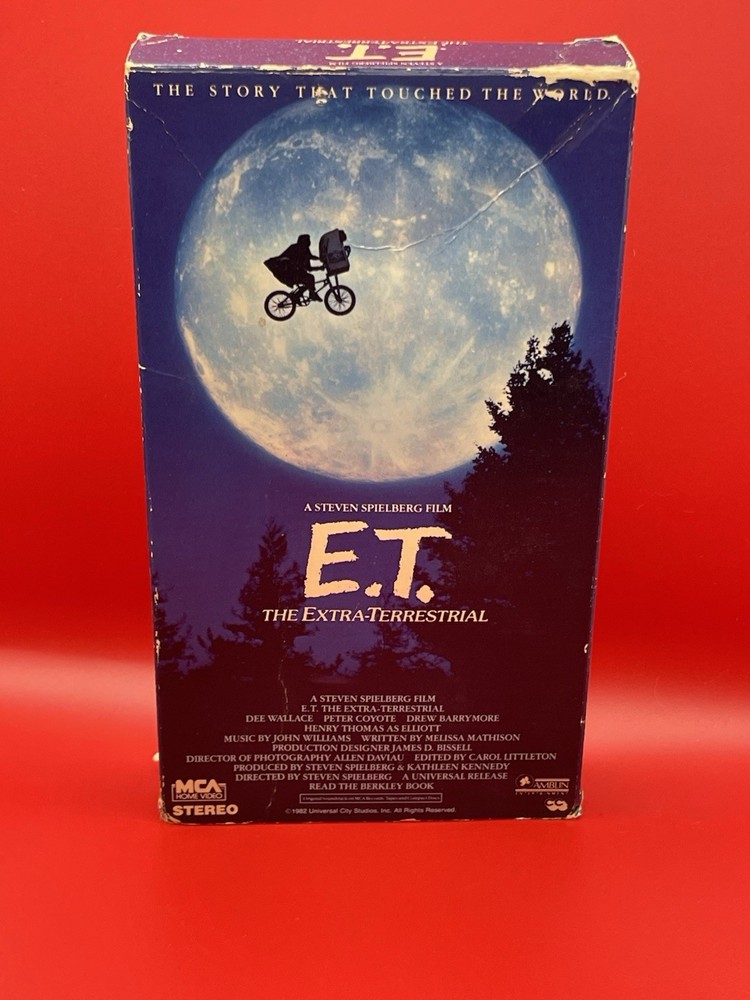 E.T. ET The Extra Terrestrial VHS 1982 Green and Black Tape Spielberg