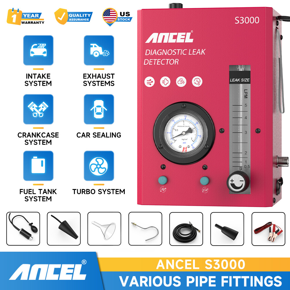 ANCEL S3000 Auto EVAP Smoke Machine Vacuum Leakage Detector Fuel Pipe Diagnostic