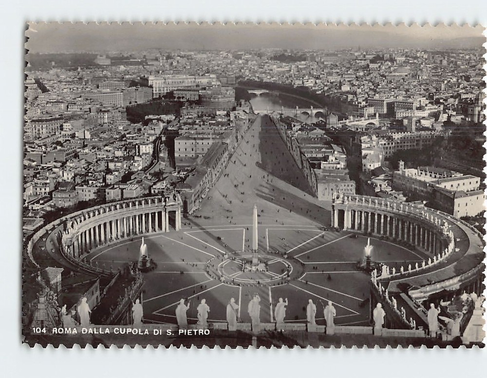 Postcard Roma Dalla Cupola Di S. Pietro, Rome, Italy